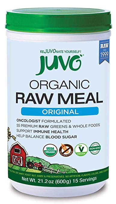 Juvo Organic Raw Meal, Original, 21.2 Oz, Vegan, Gluten Free, Non-Gmo, No Stevia, 5 Bil Cfu Probiotics, 9g of Fiber