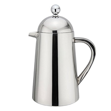 [Year-end Deals] Highwin 8-Cup/35-Ounce Double Wall Insulated Stainless Steel French Coffee Press, Durable Coffee Tea and Espresso Maker with Stainless Steel Plunger, Silver