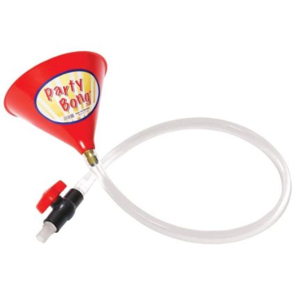 Party Bong Single Beer Bong Funnel with Valve and 40 Tube, Large