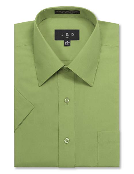 JD Apparel Men's Regular Fit Short-Sleeve Dress Shirts