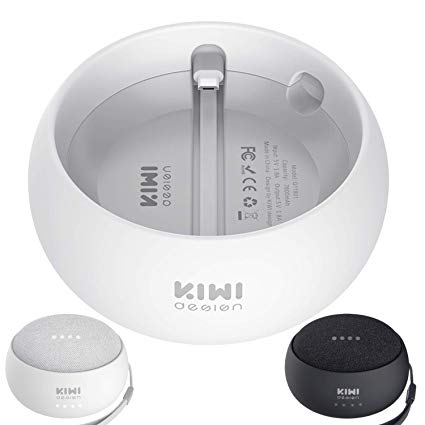 KIWI design Battery Base Compatible with Home Mini by Google, 7800mAh Charger Accessories for Home Mini by Google Light Stone Grey (Google Home Mini is not Included)