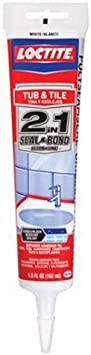 Loctite 2138420 5.5 oz. 2 in 1 Seal and Bond Tub and Tile Sealant, White