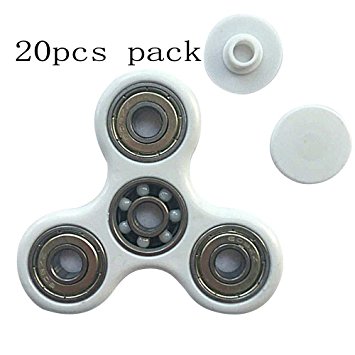 Wowstar Tri-Spinner Fidget Toy EDC Focus Toy with Hybrid Ceramic Bearing Ultra Durable Non-3D printed White