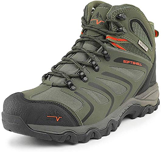 NORTIV 8 Men's Ankle High Waterproof Hiking Boots Outdoor Lightweight Shoes Backpacking Trekking Trails