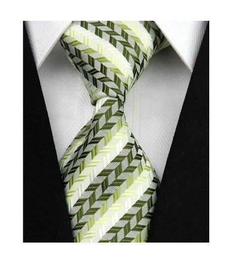 New Classic Black&Gold Striped Tie Woven Jacquard Silk Men's Suits Ties Necktie
