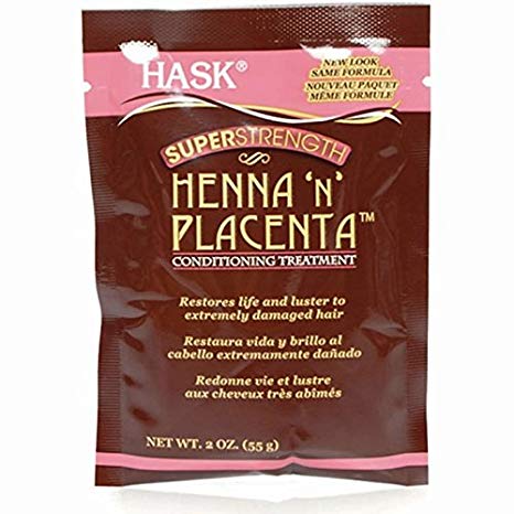 Hask Henna 'N' Placenta Super Strength Conditioning Treatment, 2 Ounce