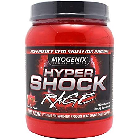 HyperShock Rage - Extreme Pre-Workout Formula Furious Fruit Punch 880 g