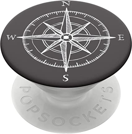 PopSockets: PopGrip with Swappable Top for Phones and Tablets - Compass