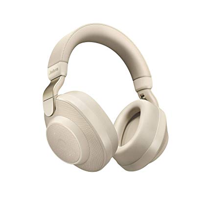 Jabra Elite 85h Over Ear Headphones with ANC and SmartSound Technology, Alexa Built-In, Gold Beige