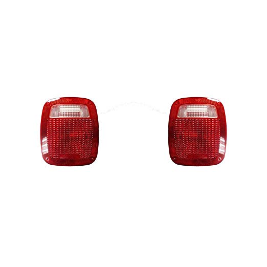 Fits Jeep Wrangler 1987-2006 Pair of Tail Light Lens Only W/GASKET& SCREW R=L Driver and Passenger Side CH2808106, CH2808106
