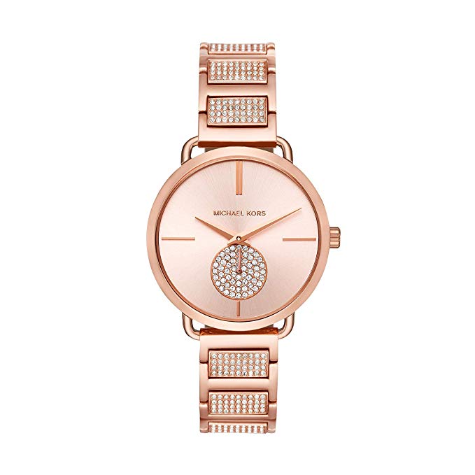 Michael Kors Women's Portia Three-Hand Rose Gold-Tone Stainless Steel Watch MK3853