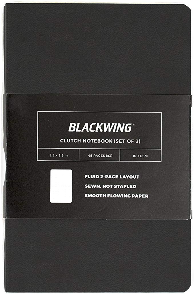 Blackwing Clutch Journal, Black Softcover Notebook, 48 pg. (Dot Grid)