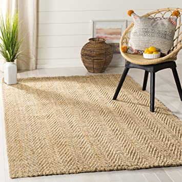 Safavieh Natural Fiber Collection NF263A Hand-woven Jute Area Rug, 5' x 8'