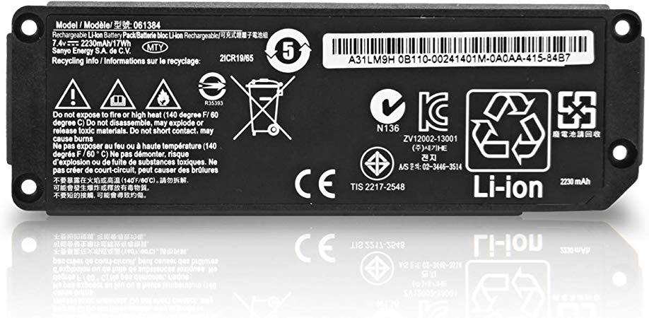 ZTHY 7.4V 2230mAh 17Wh 2cell Replacement 061384 Speaker Battery for Bose Soundlink Mini Bluetooth Wireless Speaker （I one Model） 061386 063404 063287 061385 Series