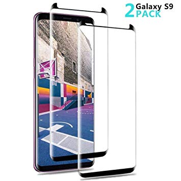 [Upgraded Version] Galaxy S9 Screen Protector,Premium Tempered Protector de Pantalla S9 Glass Film, 3D Curved Edges Tempered Glass Mini Screens Sansung Galaxy S9