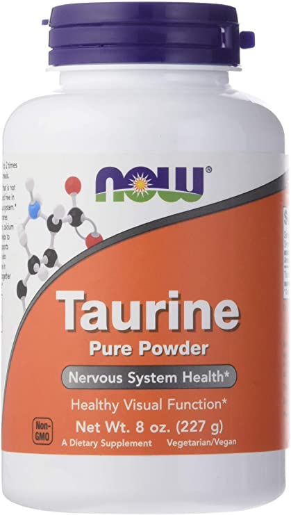 NOW Supplements, Taurine Pure Powder, Nervous System Health*, Amino Acid, 8-Ounce