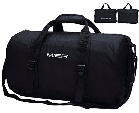 MIER Foldable Small Duffel Bag Lightweight for Sports, Gyms, Yoga, Travel, Overnight, Weekender, 20inches