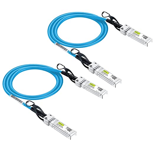 [Blue] Colored 10G SFP  DAC Cable - Twinax SFP Cable for Ubiquiti UniFi Devices, 0.5-Meter(1.6ft), 2 Pack