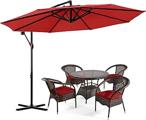 ABCCANOPY Cantilever Patio Umbrellas 10FT logo red