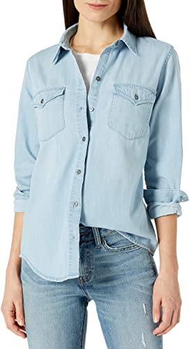 Amazon Brand - Goodthreads Women's Denim Long-Sleeve Shirt