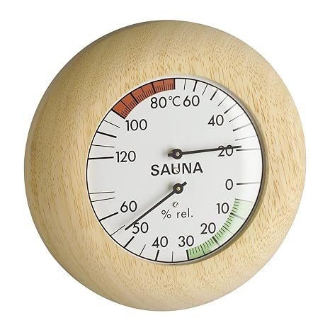 Blooming Weather 40.102800000000002 Sauna Thermometer and Hygrometer - Wood