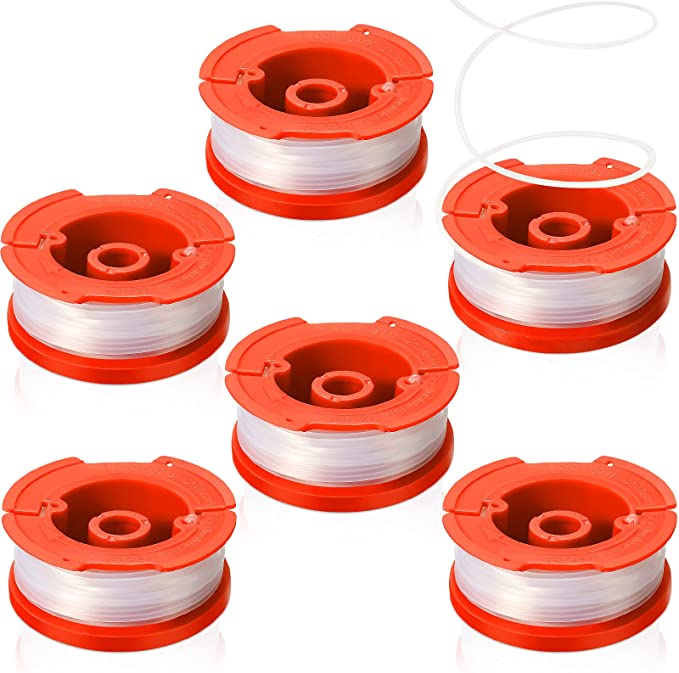 Mudder 6 Pieces CMZST0653 Line String Trimmer Replacement Trimmer Spool Line 30 Feet 0.065 Inch Auto Feed Grass Trimmer Spool Line Compatible with Craftsman