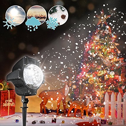 LED Christmas Projector[Snowflake Only],CAMTOA Snowflake Light Projector/Snow LED Christmas Light/Snowfall Led Projector/Christmas Garden Light/House Light/Christmas Lamp/Path Light/Fairy Hanging Light/Snowflake Projector Lamp -IP44 Waterproof,Remote Control,Cold Resistance,Large Project Area For Christmas,Halloween,Decoration,Garden,Parties,Wedding,Restaurant,Family Gathering,Landscape,Indoor Application, Any Festival & Events