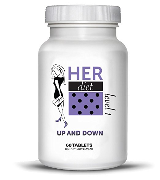 HERdiet Up and Down Level 1 Weight Loss for Beginners Increase Energy & Metabolism with Decreased Appetite 60 Diet Tablets