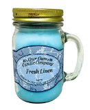 Fresh Linen Scented 13 Ounce Mason Jar Candle By Our Own Candle Company