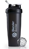 BlenderBottle Classic Loop Top Shaker Bottle Black 32 Ounce