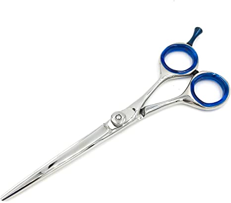 Deluxe 6 inch Professional Barber Scissors for Hair Cutting and Beard & Mustache Trimming - Includes Tension Adjuster & Carrying Case