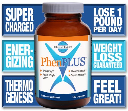PhenPLUS - Energizing - Promotes Rapid Weight Loss - 180 CAPSULES - GUARANTEED