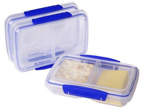 Sistema Klip It Collection Small Split Food Storage Containers, 1.5 Cup each, Set of 3