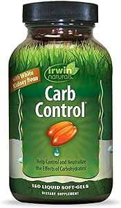 Irwin Naturals Carb Control - 150 Liquid Soft-Gels - Help Control & Neutralize The Effects of Carbohydrates - 75 Servings