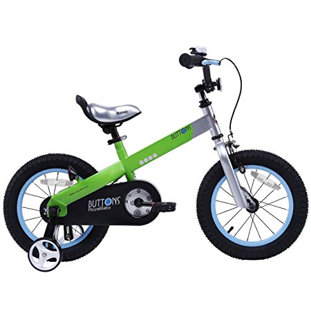 RoyalBaby Buttons Kid's Bike, Boy's Bikes and Girl's Bikes with training wheels, Gifts for children, 12-14-16 inch wheels, in 6 colors