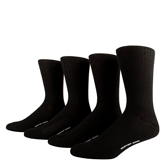 Geoffrey Beene Mens Socks - Dress Socks - 4 Pack Casual Socks - Sizes 10 - 13