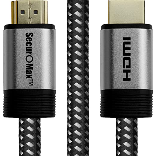 HDMI Cable (4K 60Hz, HDCP 2.2, HDR, 18Gbps) with Braided Cord, 10 Feet