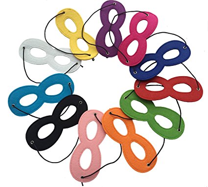 Boys&Girls Special Felt Kid's Super Mask with Any Color for Party (11pack)