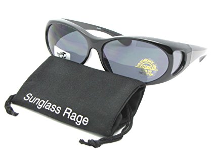 Style F3 Small Non Polarized Sunglasses Over Glasses With Sunglass Rage Pouch