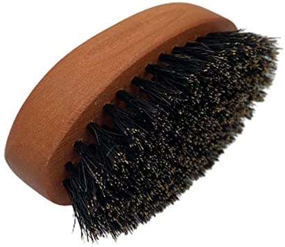G.B.S Men Beard & Mustache Brush 100% boar bristle wooden handle brush for Perfect Grooming and Soften Your Facial Hair Professional Premium beard brush for super-stylish beard, Adds Shine & Softness