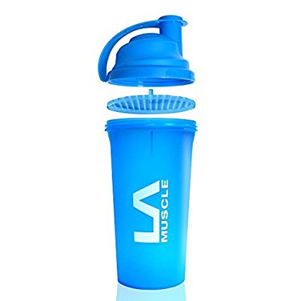 LA Muscle 700ml Shaker -Highest quality, Patented German-Made screw-top, Easy Mixing