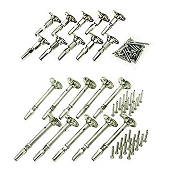 Atlantis Rail Easy System Swivel Terminating End / Turnbuckle (10 Pack) and Cable Tensioner-Flat (10 Pack) for Cable Railing