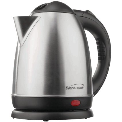 Brentwood KT-1780 Stainless Steel Electric Cordless Tea Kettle 15 L Silver