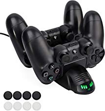 PS4 Controller Charger, DualShock 4 PS4 Controller USB Charging Station Dock with LED Indicators, Playstation 4 Charging Station Sony Playstation4 / PS4 / PS4 Slim / PS4 Pro Controller