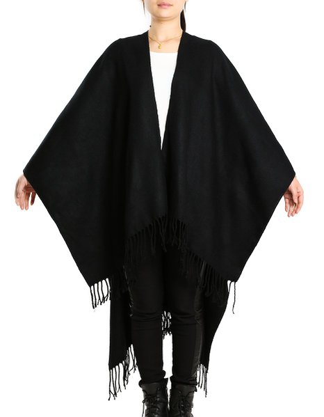 NISHAER® Women Luxury Stylish Wool Alpaca Feeling Open front Blanket Cape Poncho