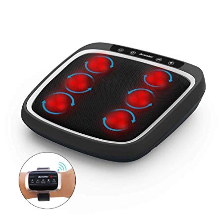 [Upgrade New Version] Shiatsu Foot Massager Machine, Remote Control Feet Massager Kit with Switchable Heat, Deep Kneading, Relieve Foot Pain