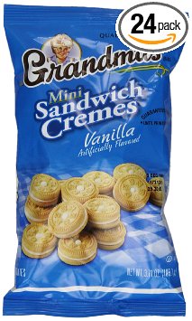 Grandmas Mini Cookies Vanilla Crme 371 Ounce Pack of 24