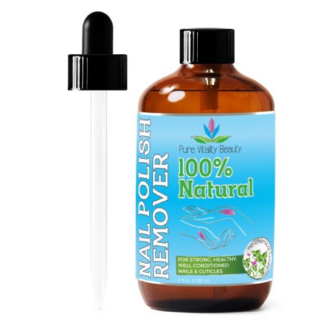 Nail Polish Remover - 100% NATURAL & Plant Based - USDA BioCertified - Non Acetone - Also Acts As Conditioner & Strengthener For Nails & Cuticles - Safe For Kids - Chemical Free & Non Toxic