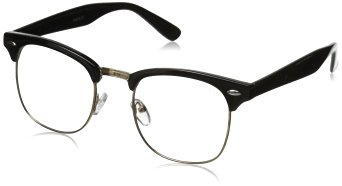 zeroUV - Vintage Inspired Classic Horn Rimmed Nerd Horn Rimmed UV400 Clear Lens Glasses