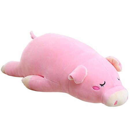 Lazada Pig Plush Stuffed Piggy Super Soft Throw Pillows Hugging Toys for Kids Pink 18"